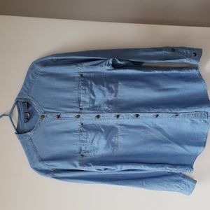 Liz Claiborne button-down denim shirt